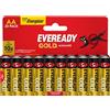 Eveready Energizer Gold - Batterie AA (20 pezzi) - Batterie doppie A - 1,5 V alcaline - Alimentazione affidabile per dispositivi quotidiani - Durata di 10 anni