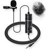 Nicama LVM1 6M Microfono Lavalier, Clip Mic a Condensatore per Fotocamera DSLR Videocamera Canon Nikon Sony iPhone iPad Android Smartphone Registratori audio