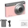 WAFOHSR Videocamera Digitale 4K 50MP Schermo IPS Da 2,88 Pollici Messa A Fuoco Automatica Zoom 16X Flash Integrato Messa A Fuoco Accurata(Only camera,Pink)