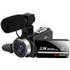 WAFOHSR Videocamera Web WiFi For Registrazione Video Streaming Digitale IR Visione Notturna Registratore Vlog Portatile For Esterni Messa A Fuoco Accurata(32G SD Card,2)