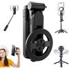 Generic Bastone per Selfie Magnetico Tascabile, Mini Treppiede Portatile 4 in 1 per iPhone, Con Rotazione a 360°, Estensibile E Rimovibile, Con Telecomando Wireless per La Registrazione Video(1PC)