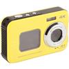 WAFOHSR Macchina Fotografica Di Sport Subacquea 48MP 4K Uscita Video Zoom Digitale 16X Anti Shake Impermeabile Vlog Messa A Fuoco Accurata(Yellow)