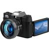 WAFOHSR Fotocamera Digitale 4K 48MP 16X Zoom 3 '' Flip Screen WiFi Web Camcorder Fotografia Vintage Videocamera Professionale Compatta Messa A Fuoco Accurata(NO Card,NO wide-angle lens)
