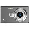 WAFOHSR Fotocamera Digitale 4K HD 1080P Videocamera Portatile Da 96 MP Con Zoom 16X Schermo IPS 2,4 Pollici Fotografia Video Messa A Fuoco Accurata(Gray)