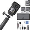 DJI Osmo Action 4 Combo Adventure Bundle - Action cam impermeabile 4K/120fps, sensore da 1/1.3 pollici, 10 bit e D-Log M, FOV di 155º ultra ampio, fino a 7,5 ore con 3 batterie extra per i vlog