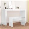 Generico Sgabello da Toeletta Bianco Lucido 70x35x45cm Legno Multistrato,Mobili,Panche,Panchette imbottite-802819