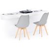Mobili Fiver, Scrivania sospesa a muro Evolution 180x40, Bianco Frassino con Caricatore Wireless, Made in Italy