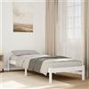 JHQHSM Letto in legno massello extra lungo, 100 x 220 cm, in legno di pino bianco, senza materasso con rete a doghe e gambe stabili per un comfort ottimale e una lunga durata