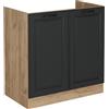 Vicco Mobile lavello cucina R-Line, Antracite rustico, 80 cm senza piano di lavoro, per la libera combinazione all'interno di sistemi cucina modulari