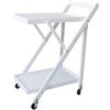 Meyvaser.com Ecommerce Company Meyvaser Carrello di servizio pieghevole Tavira 65 x 40 x 85 cm colore bianco