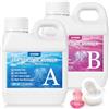 WYCOON Gomma siliconica liquida per stampi - 15 Shore A, Non tossica a Cura Rapida (1:1), per la Realizzazione di stampi per Resina epossidica, Candele, Gesso e Fai da Te (Translucido, 1.1 kg)