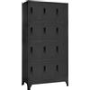 Keketa Armadio con 12 scomparti in metallo, armadietto in metallo, armadietto in metallo, armadietto multiuso per ufficio, soggiorno, 90 x 45 x 180 cm, in acciaio