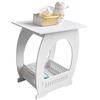 Generic Comodino piccolo - Comodino bianco con spazio aperto | Tavolino classico per soggiorno/camera da letto/comodino/ufficio, 40 x 36 x 24 cm/15,7 x 14,1 x 9,4 pollici