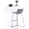 Mobili Fiver, Mensolone Da Bar Evolution 90x40, Bianco Frassino, Tavolo a muro sospeso per Bar e Ristoranti, Cucina, Made in Italy