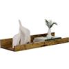 PURELLEL Mensola sospesa da 40 cm, in legno MDF, con protezione anti-caduta, per cucina, corridoio, bagno e soggiorno, colore: marrone vintage