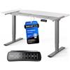 DESKSPACE PRO Plus Scrivania Elettrica Regolabile in Altezza - Doppio Motore - Funzione Memory 3 Posizioni - USB QC 2.0/3.0 - Carico 160 kg - Casa & Ufficio