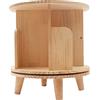 Levkitch Libreria Girevole a 1 Livelli, 360 ° Scaffali Libreria Scaffale in Legno Girevoli di Stoccaggio con Display a 360 gradi Multifunzione Girevole Organizer per Librerie (1 Livelli（46L x 46P x 41A cm）)
