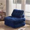 Litbird Divano letto pieghevole - Divano a sacco - Poltrona relax, divano gioco, divano letto e letto degli ospiti per piccoli spazi, poltrona per camera da letto e soggiorno (Blu navy, 89,9 cm)