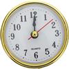 Gadpiparty Testa dell'orologio incorporata, inserto per orologio fai da te, sveglia moderna, da cucina, con numeri semplici, inserto rotondo, inserto rotondo, meccanismo al quarzo in plastica