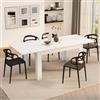 Mobili Fiver, Tavolo allungabile Cucina, Easy, 140(220) x90 cm, Bianco Lucido, per 6-8 persone, Tavolo Cucina, Made in Italy