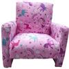 TexLom Poltroncina per Bambini in Legno Ultra Resistente, Poltrona Imbottita con Seduta Morbida Maxi, Design Colorato per Cameretta, Robusta e Confortevole - Dimensioni 50x37x52 cm (Unicorni)