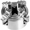 Chrees Mini tornio in legno, 38,1 x 38,1 x 35,6 cm, K72-80, 4 ganasce, indipendente e reversibile, in metallo, accessori per tornio