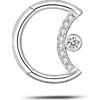 NovaNavel Piercing orecchio/naso/bocca luna in argento