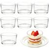 Qnbonrich Set di 8 bicchieri da dessert trasparenti da 200 ml per dessert, piccole ciotole da dessert in vetro, per tiramisù, panna cotta, gelato, budino, cereali, yogurt, marmellata e dolci (superficie lucida)