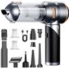 OHFAMO Aspirapolvere per Auto Senza Fili, Aspirabriciole Portatile 26000Pa con Motore Brushless 100000 giri/min, Mini Aspirapolvere 4 in 1 & Soffiatore, 6000mAh Type-C per Auto, PC, Tastiera