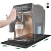 Inwee Tappetino per Macchina da Caffè, Tappetino in Silicone 48x30cm con Bordo Rialzato, Protezione Piano di Lavoro, Compatibile con De Longhi Magnifica, Philips LatteGo, Siemens EQ6 (Nero)