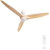CREATE / WIND CENTURY/Ventilatore da soffitto con luce bianco e legno chiaro con telecomando / 40W, luce LED a 3 temperature, Ø152 cm, 6 funzione estate-inverno