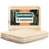 HAAGO 12 Grandi Vassoi in Foglia di Palma Usa e Getta 30×25 cm - Vassoi Monouso, Vassoi da Portata Rettangolari per Buffet, Catering - Compostabili & Biodegradabili - Robusti, Microonde & Congelatore