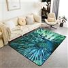 Homemissing Tappeto a tema pavone, tappeto a tema animale, per soggiorno, camera da letto, piume di pavone, design verde, blu, tappeto decorativo in stile naturale, 150 x 200 cm