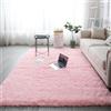 XUEDNGM Tappeto Peloso Soggiorno Tappeto Soggiorno 70 x 190 cm Morbida, Soffici, Antiscivolo, Lavabile Fino, Unicolore Tappeto Del Soggiorno Pelo Lungo Tappeti Antiscivolo, Rosa