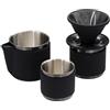 Normcore Set da viaggio per versare il caffè, set portatile per versare il caffè, gocciolatore da viaggio per tazza singola, utilizzare V60 e macchina da caffè in carta con filtro a onda, acciaio