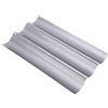 Dilpeak Stampo Pane, Teglia per Baguette, Teglia Forno per Baguette, Stampo Baguette Perforata Antiaderente per 3 Baguette, Utensili da Cucina per Fornai Professionisti (38x24.5x2.4cm d'argento)