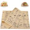 DragonX2 100 Fogli 38×28cm Carta Alimentare, Carta Di Riso Alimentare, Per Panini, Patatine Fritte, Hamburger, Formaggio, Torte