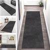 SGLGSTORE Tappeto Passatoia Cucina Antiscivolo Lavabile Tappeti Runner Grigio scuro Astratto 40X60CM Poliestere Tappeto Corridoio ingresso interno Moderno Soggiorno Antimacchia Tappetino Tappeti Bagno