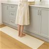 Symeton Tappeto da cucina lavabile con retro adesivo, 40 x 200 cm, ritagliabile, antiscivolo, per cucina, corridoio, ingresso, soggiorno (1, beige)