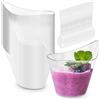 GOMETY 50 bicchieri da dessert in plastica, 210 ml, rotondi, trasparenti, mini ciotole da dessert riutilizzabili per budino, mousse, dessert party (11,2 x 6,3 cm)