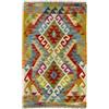 HAMID - Tappeti Kilim, tappeto Kilim Herat, tappeto etnico, tappeti Kilim per soggiorno, tessuto a mano, 100% lana, Kilim per soggiorno, camera da letto, sala da pranzo (93x58 cm)