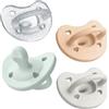 Chicco PhysioForma Luxe - Ciucci in silicone per bambini di età compresa tra 0 e 6 mesi, senza BPA e lattice, confezione da 4 pezzi, colore: Multicolore
