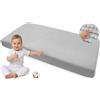 Medi Partners Lenzuola Lettino Neonato 70x140-100% Cotone Mussole Lenzuolo con Angoli Culla Coprimaterasso fitted Materassino Sheet Letto Bambino Lenzuolino (Grigio)