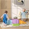 DecHome Set 4 Costruzioni Morbide Bambini 1-3 Anni Schiuma e PellePU Multicolore