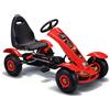 LEAN TOYS Pedale Gokart Vettura per Bambini Corsa Pneumatici Freno a Mano 50kg Rosso Kart