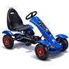 LEAN TOYS Pedale Gokart Vettura per Bambini Corsa Pneumatici Freno a Mano 50kg Blu Kart