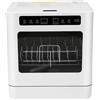 PurpleMinder Lavastoviglie da tavolo, 6-8 coperti, 4 programmi, compatta, con UV e aria calda, 800 W, 43 x 39 cm, ideale per casa e cucina, silenziosa, 52 dB