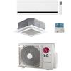 Lg Climatizzatore Condizionatore LG Dualcool Deluxe WiFi + Cassetta 4 vie R32 Dual Split Dual Inverter 9000 + 18000 BTU con U.E. MU4R25 NOVITÁ Classe A++/A+