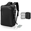 VEVOR Zaino da Viaggio Sottovuoto, 65L Zaino da Viaggio Espandibile con Chiusura Sottovuoto e Compressione, con Lucchetto Approvato TSA, Scomparti Tasche, Bagaglio a Mano Resistente all'Acqua, Nero