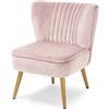 Fade Poltrona Living Diana in velluto Rosa 61x72x76 cm